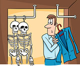 skeletons in the closet cartoon