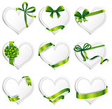 Vector hearts set for wedding and valentine design