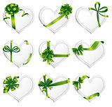 Vector hearts set for wedding and valentine design