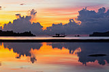 Sunrise at Hat Sai Ri beach in Chumphon