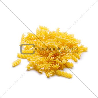 Closeup of Fusilli swirl pasta
