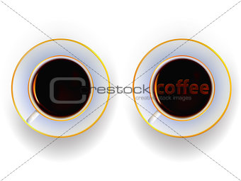 Cup with a drink of coffee 
