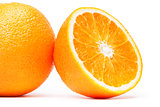 mandarin on white background