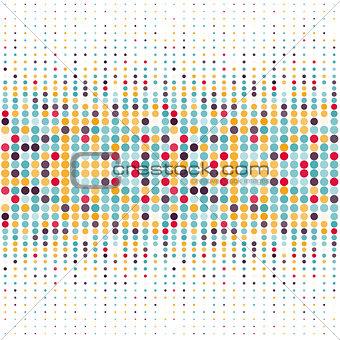 Background with the coloured circles in a vector