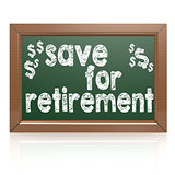 Saving For Retirement on a chalkboard