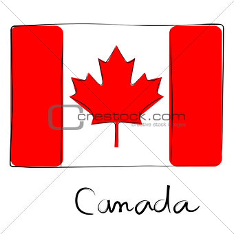 Canada flag doodle
