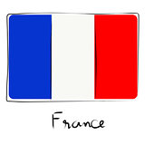 France flag doodle