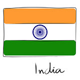 India flag doodle