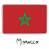 Morocco flag doodle