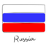 Russia flag doodle