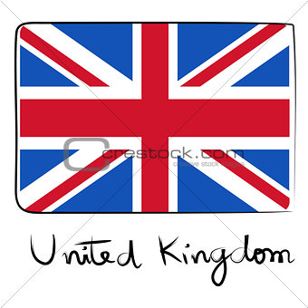 United Kindom flag doodle