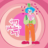 Valentine clown