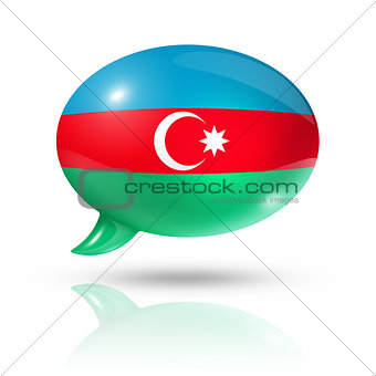 Azerbaijani flag speech bubble