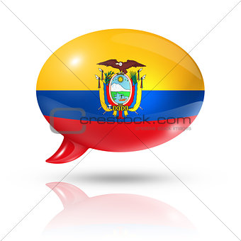 Ecuadorian flag speech bubble