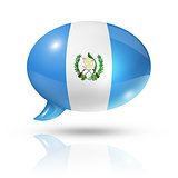 Guatemalan flag speech bubble