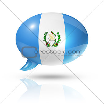 Guatemalan flag speech bubble