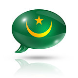 Mauritanian flag speech bubble