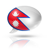 Nepalese flag speech bubble