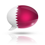 Qatar flag speech bubble