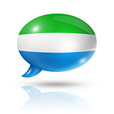 Sierra Leone flag speech bubble