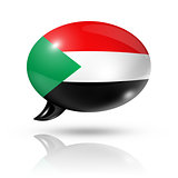 Sudanese flag speech bubble