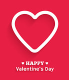 Valentine's Day greeting card. Vector illustration