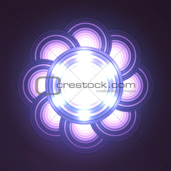 Abstract shiny cirlce frame with space for text