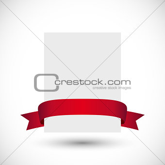 Card with red ribbon