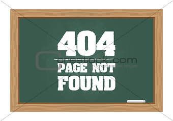 404 error message on chalkboard