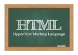 HTML text on chalkboard