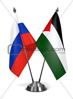 Russia and Palestine - Miniature Flags.