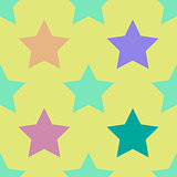 Seamless Pattern with stars Vector Illustration