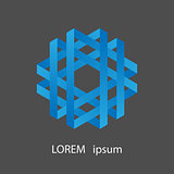 Abstract polygon logo design.