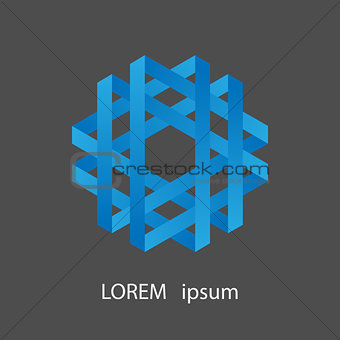 Abstract polygon logo design.