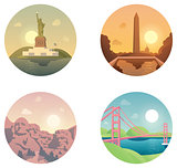 Icons set  landmarks and cultures
