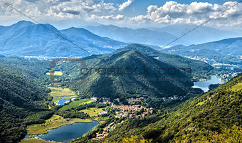 Views of the Alpine foothills of Varese