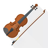 color flat style vector fiddle violin