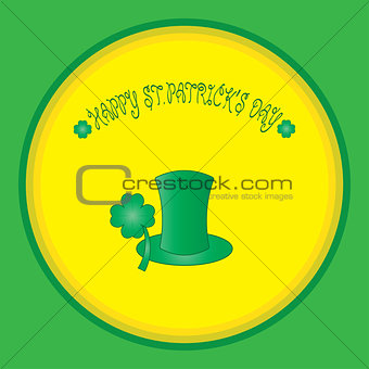 colorful background with shamrock and hat