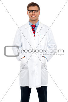 Stylish portrait of handsome male doctor