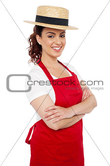 Baker woman posing casually with arms crossed