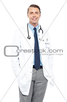 Casual portrait of handsome male surgeon