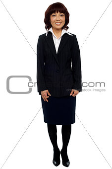 Experienced Asian business lady. Team leader