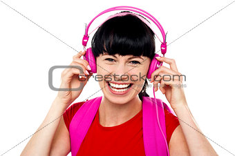 Trendy music lover college student
