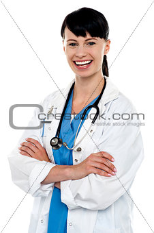 Portrait of confident female surgeon