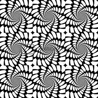 Design seamless movement illusion background