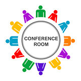 Colorful conference room icon