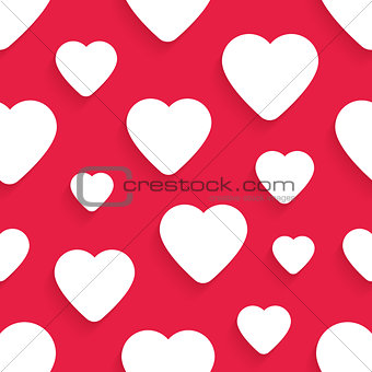 Vector seamless pattern for Valentines Day with hearts
