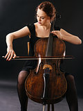 Beautiful cellist