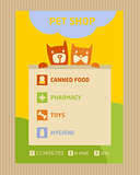 Advertise store for pets. Icons for pet shop