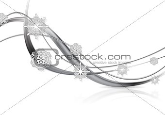 Silver metal abstract Christmas background